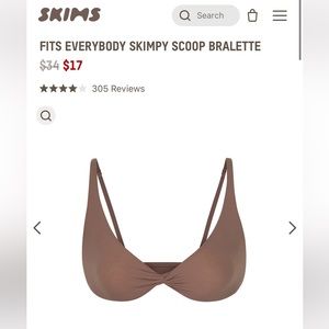 SKIMS fits everybody skimpy scoop bralette